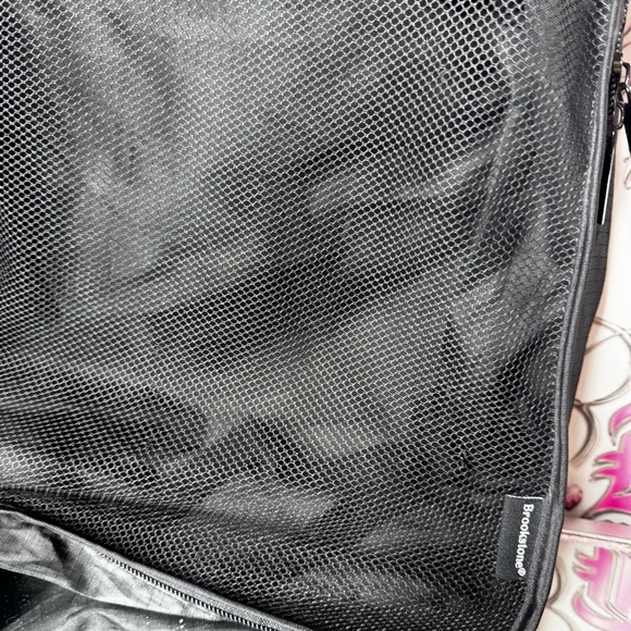 2 brookstone travel compression compact bags zip up mesh one side Black Travel - Picture 2 of 5